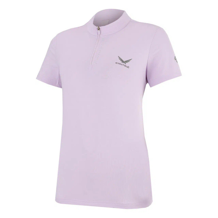 تیشرت زنانه آستین کوتاه نیم زیپ اسنوهاک