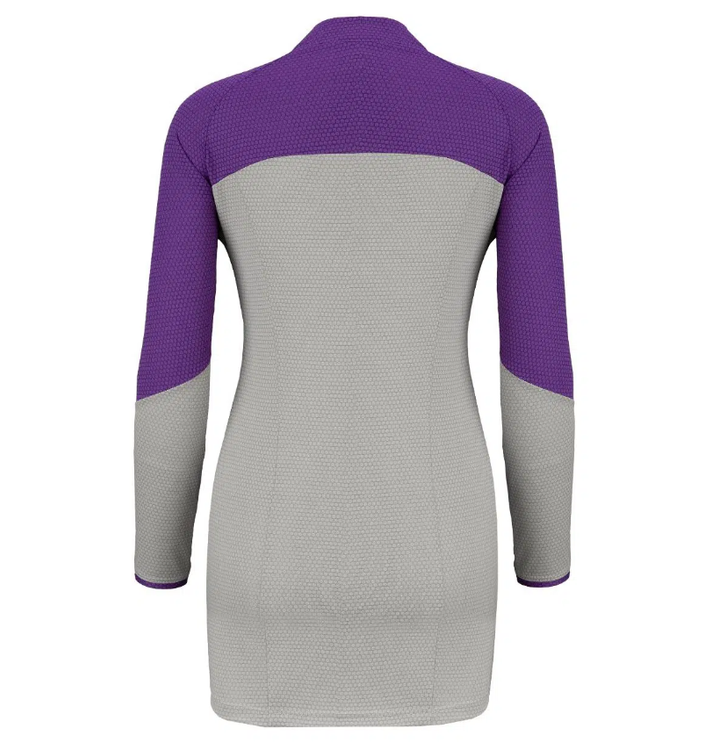 تیشرت زنانه آستین بلند نیم زیپ اسنوهاک