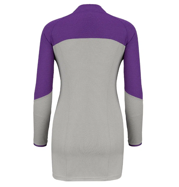 تیشرت زنانه آستین بلند نیم زیپ اسنوهاک