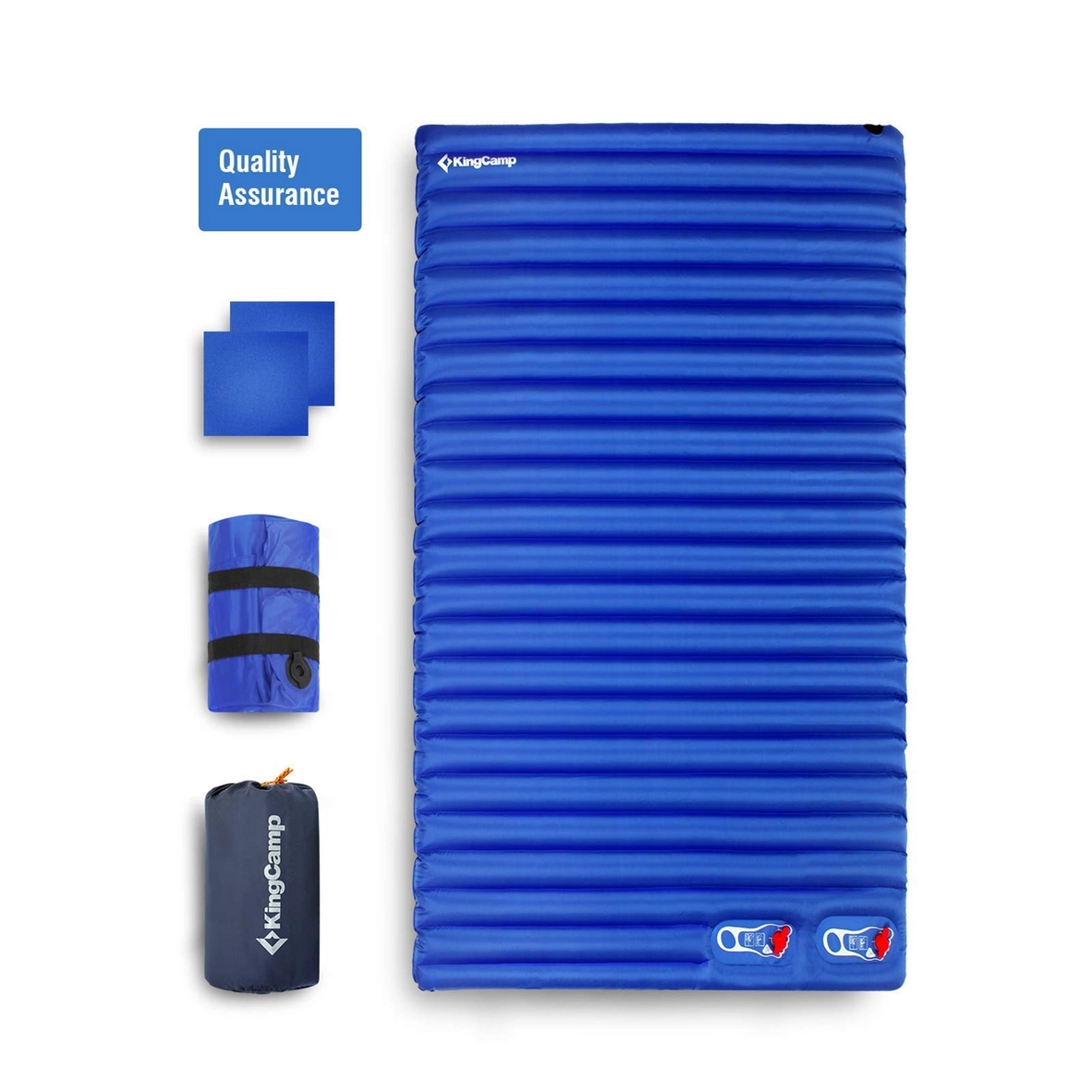 زیرانداز بادی 2 نفره کینگ کمپ مدل KM3589 BLUE