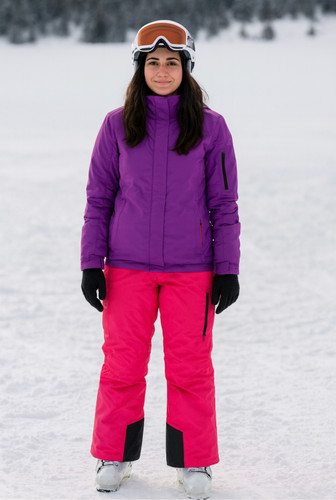 شلوار اسکی صورتی